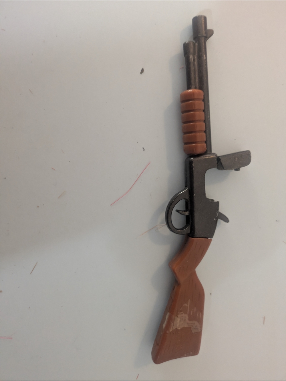 Classic Pump-Action Toy Rifle in Brown and Black